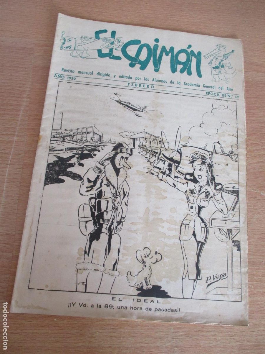 Militaria: REVISTA EL CAIM&Aacute;N, n&ordm;. 19- -A&Ntilde;O 1950- febrero- &Eacute;POCA IiI-CON 16 P&Aacute;G., INCLUIDAS LAS TAPAS