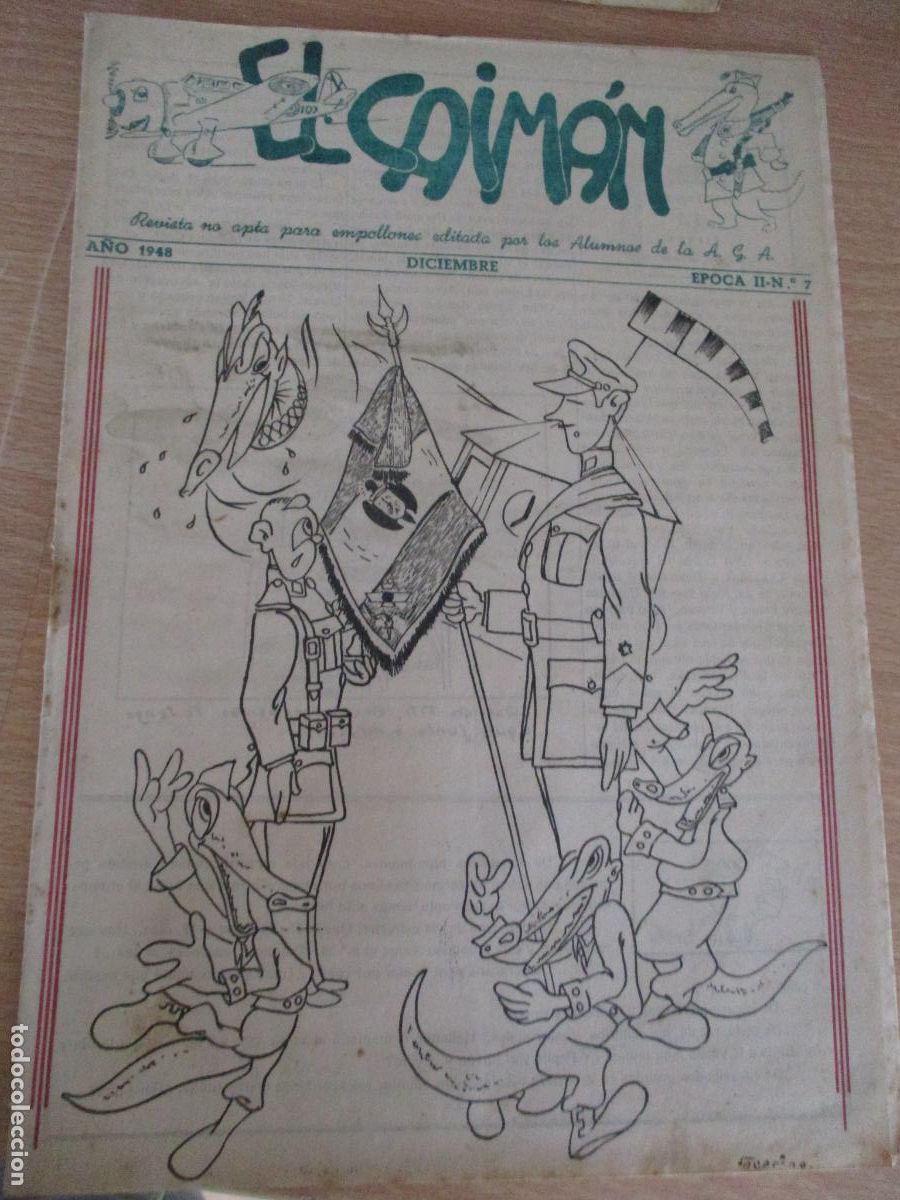 Militaria: REVISTA EL CAIM&Aacute;N, n&ordm;. 7-A&Ntilde;O 1948- DICIEMBRE- &Eacute;POCA II-CON 20 P&Aacute;G., INCLUIDAS LAS TAPAS