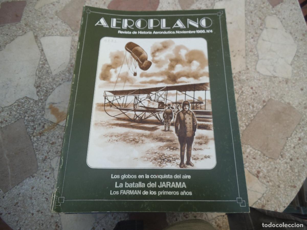 Militaria: revista aeroplano n&ordm; 4, a&ntilde;o 1986, revista de historia aeronautica, 160 paginas