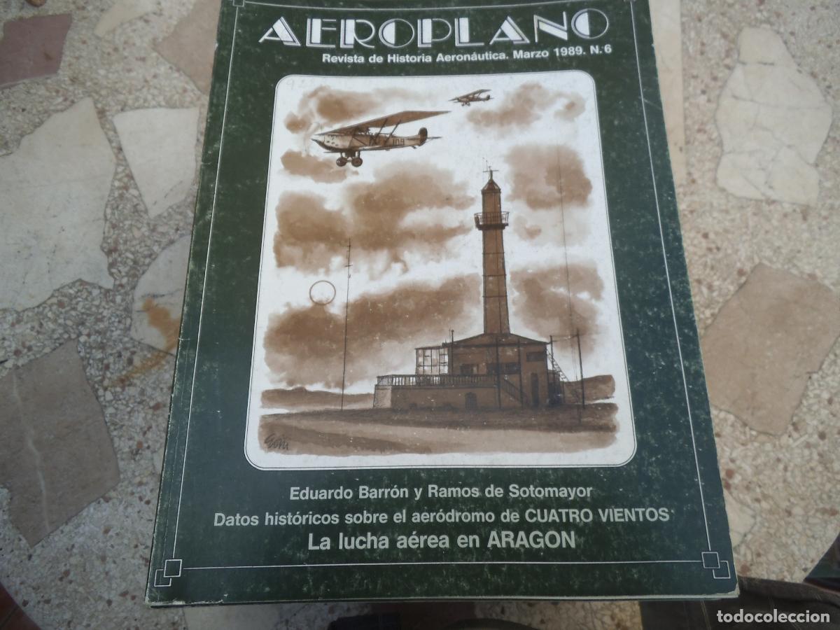 Militaria: revista aeroplano n&ordm; 6, a&ntilde;o 1989, revista de historia aeronautica, 164 paginas