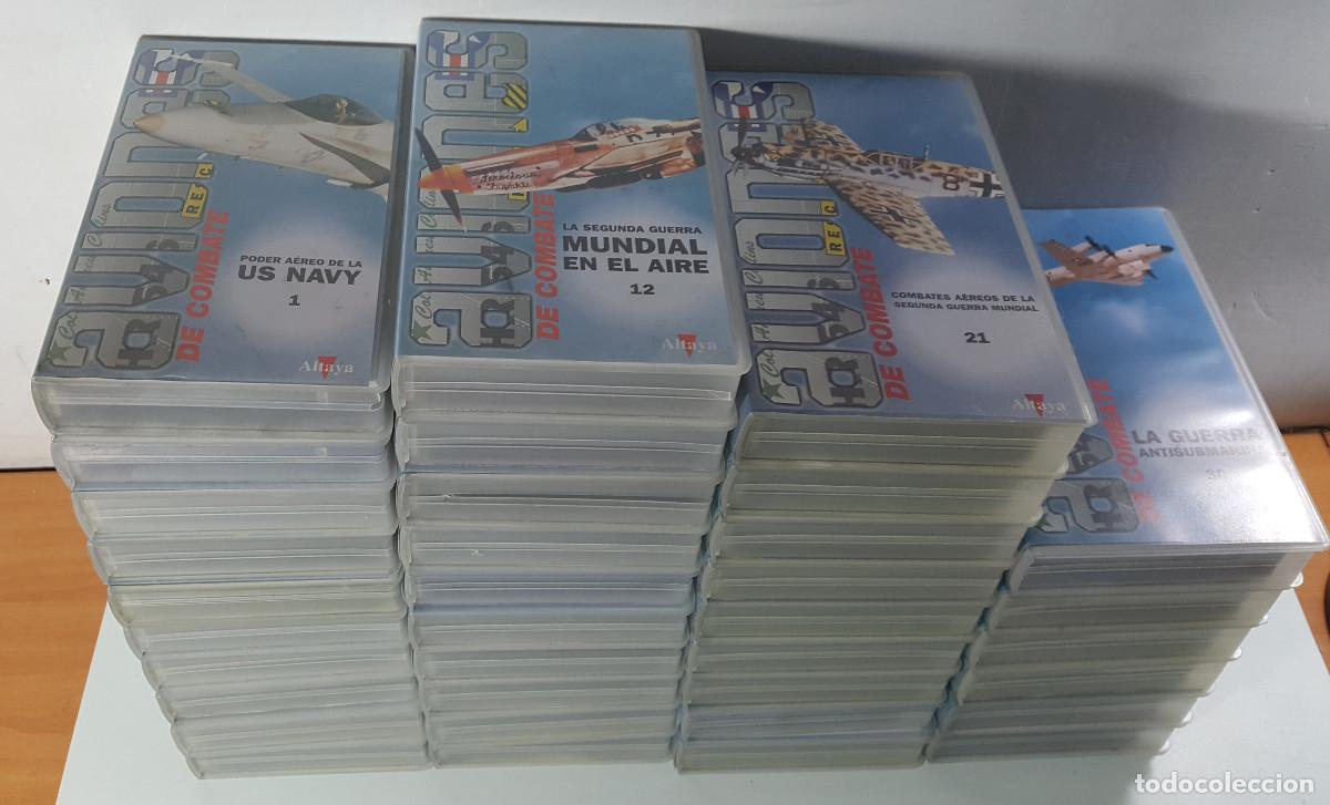 Militaria: COLECCI&Oacute;N COMPLETA 35 CINTAS VHS AVIONES DE COMBATE, DE ALTAYA EAGLEMOS 1996