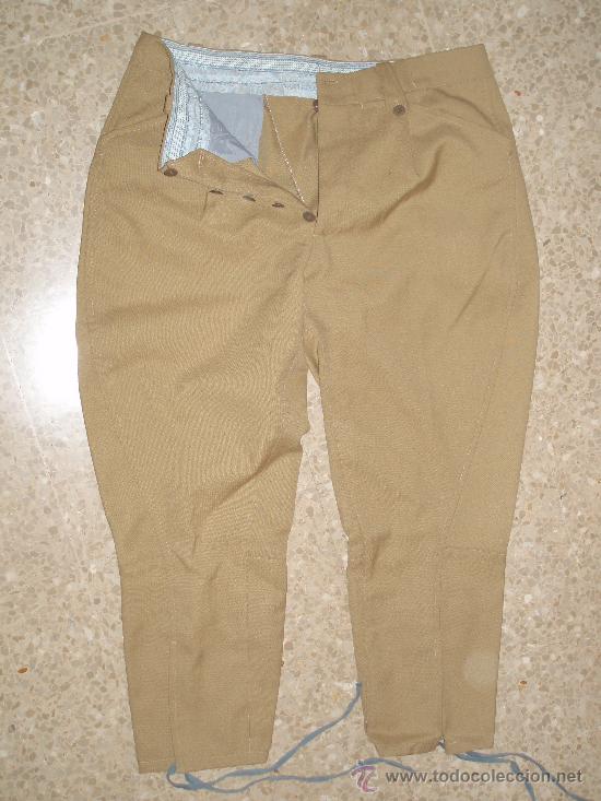 Militaria: Calz&oacute;n pantal&oacute;n de montar breeche de oficial de la Legi&oacute;n - Regulares. Beige o garbanzo