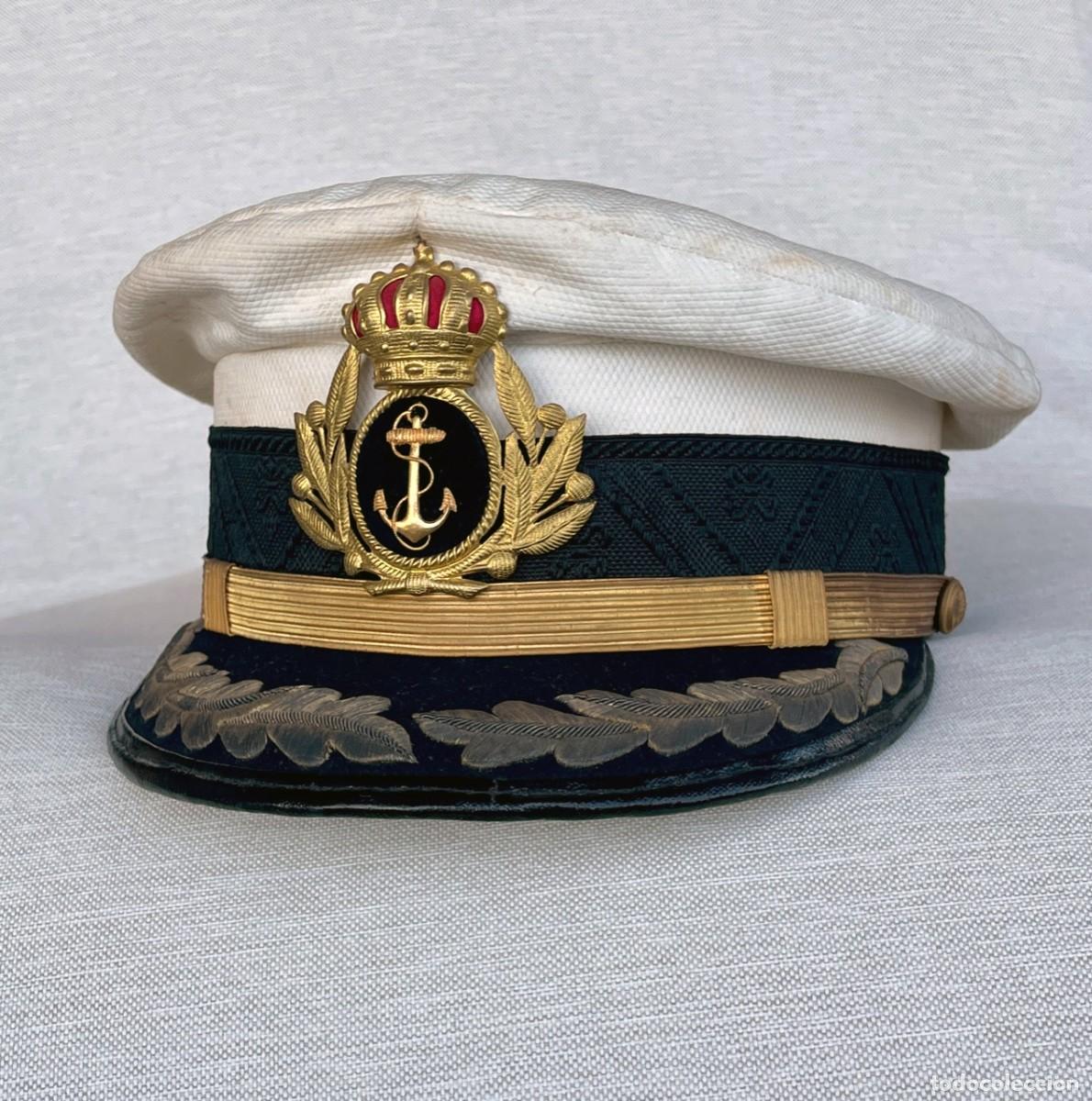 Militaria: GORRA DE OFICIAL SUPERIOR DE LA ARMADA, MARINA DE GUERRA ESPA&Ntilde;OLA ALFONSO XIII