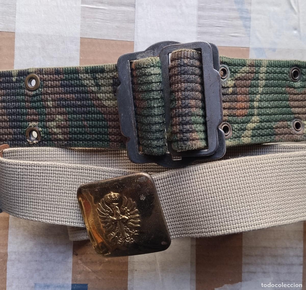 Militaria: 1 cintur&oacute;n militar arena y 1 ce&ntilde;idor mimetizado ET