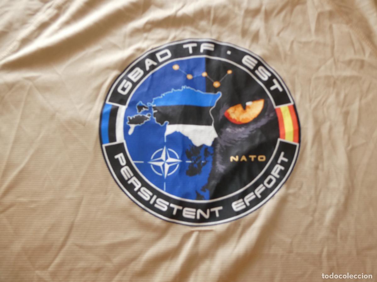 Militaria: CAMISETA MILITAR DEFENSA AEREA OTAN MISI&Oacute;N ESPA&Ntilde;A BASE EN ESTONIA. EJ&Eacute;RCITO AIRE. TALLA XL. 140GR