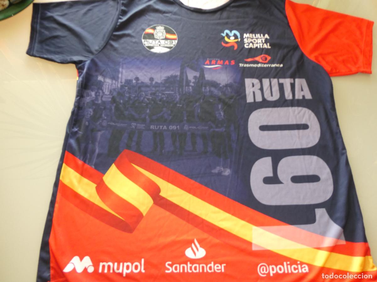 Militaria: CAMISETA MILITAR POLIC&Iacute;A NACIONAL MELILLA 091 RUTA. TALLA 2XL. NAVIERA TRASMEDITERRANEA ARMAS 180GR