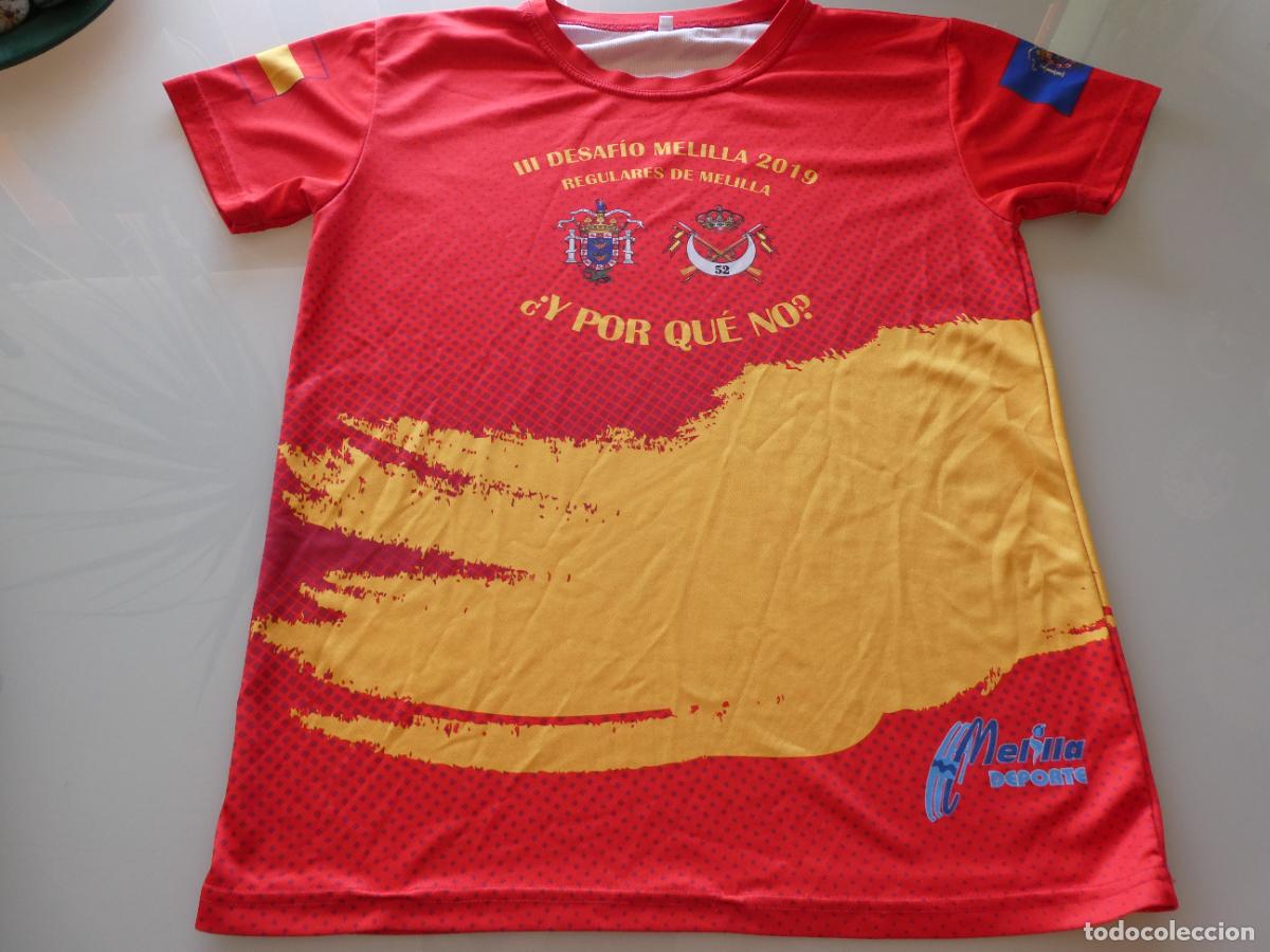 Militaria: CAMISETA MILITAR GRUPO FUERZAS REGULARES MELILLA 52. III DESAF&Iacute;O. TALLA M. 140GR
