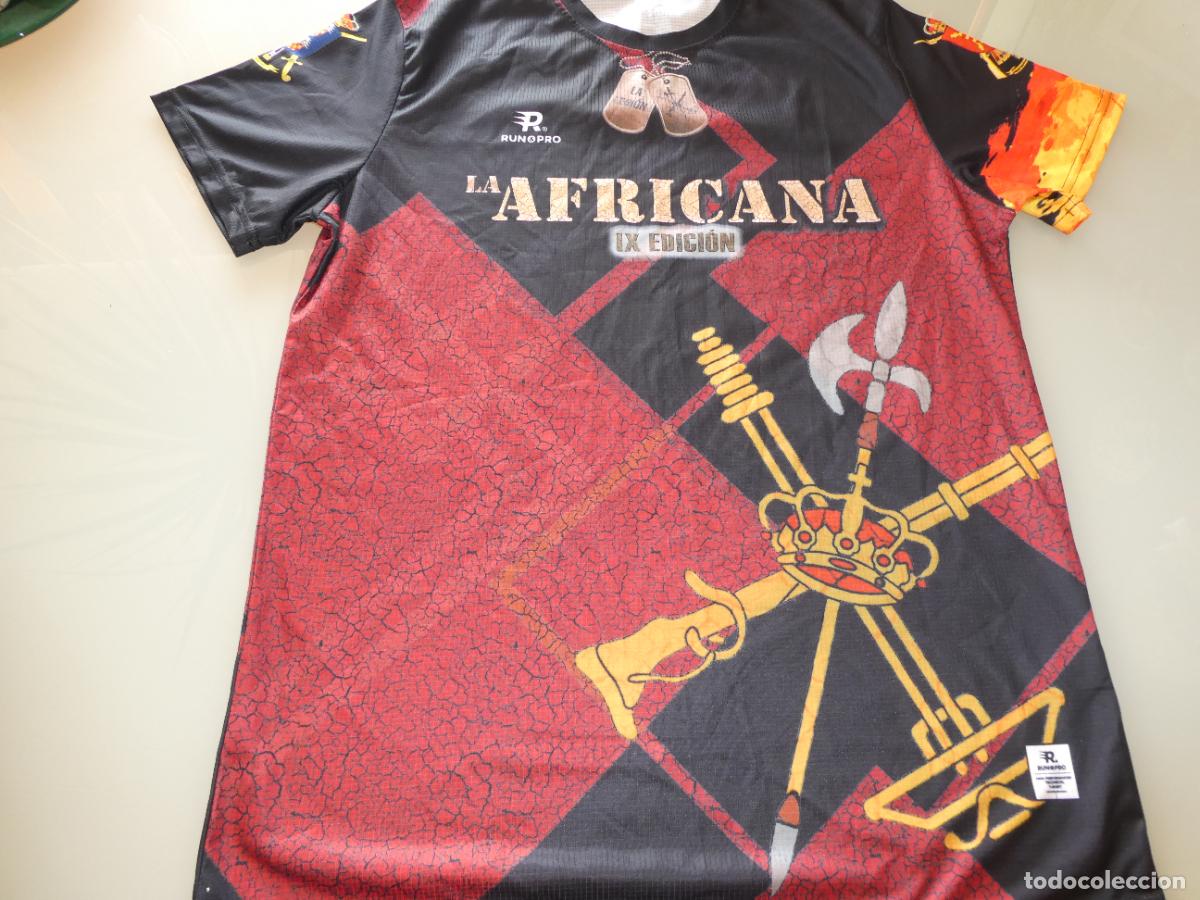 Militaria: CAMISETA T&Eacute;CNICA MILITAR LEGIONARIA. LEGI&Oacute;N ESPA&Ntilde;OLA MELILLA IX CARRERA AFRICANA. TALLA L. 120GR