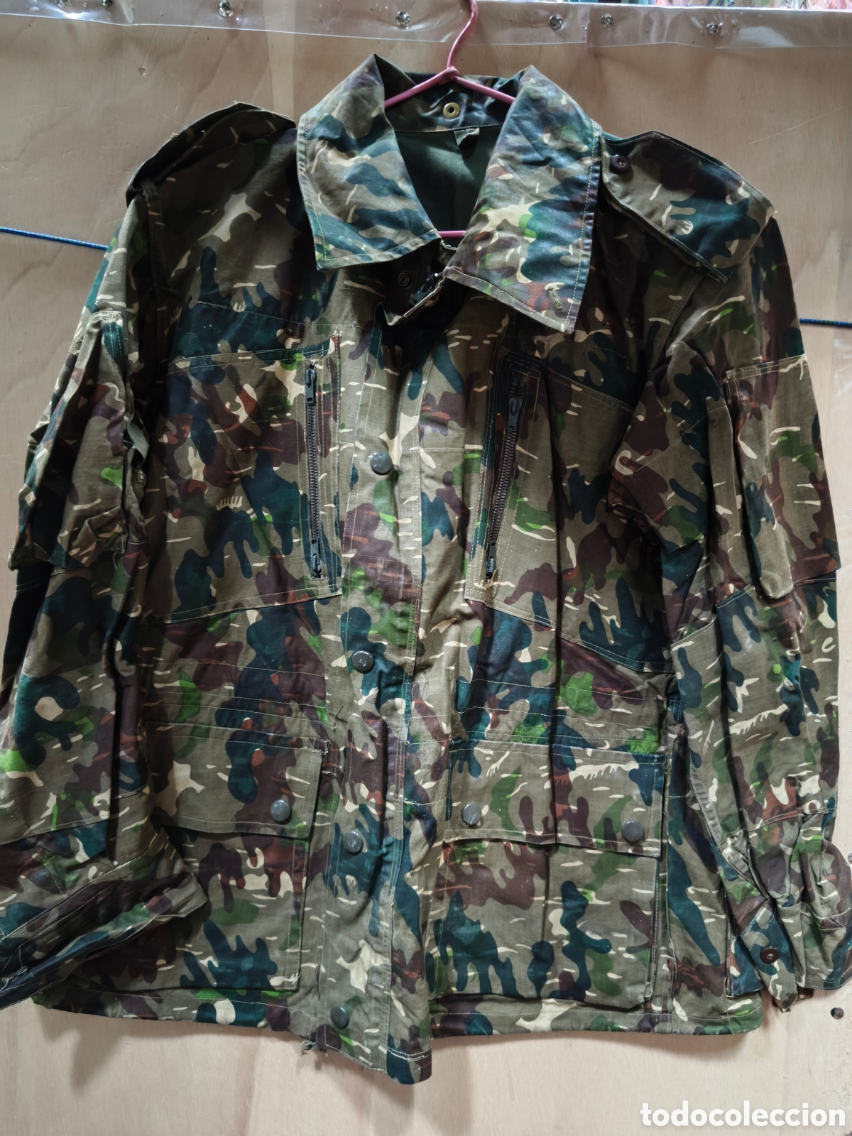 Militaria: CHAQUET&Oacute;N PARACAIDISTA D M-61 ROCOSO BUEN ESTADO 50&times;61&times;128&times;72 CMS