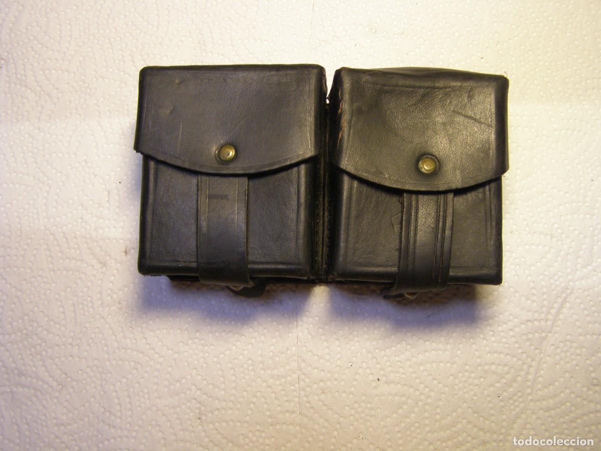 Militaria: CARTUCHERA DOBLE PARA BALAS DE FUSIL TIPO MAUSER, ESPA&Ntilde;A, GUERRA CIVIL Y POSGUERRA.