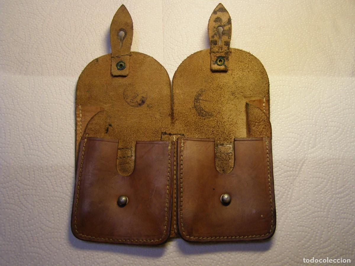 Militaria: Antigua cartuchera del Ej&eacute;rcito franc&eacute;s, a&ntilde;os 20-30, ideal para recreaci&oacute;n guerra Civil.