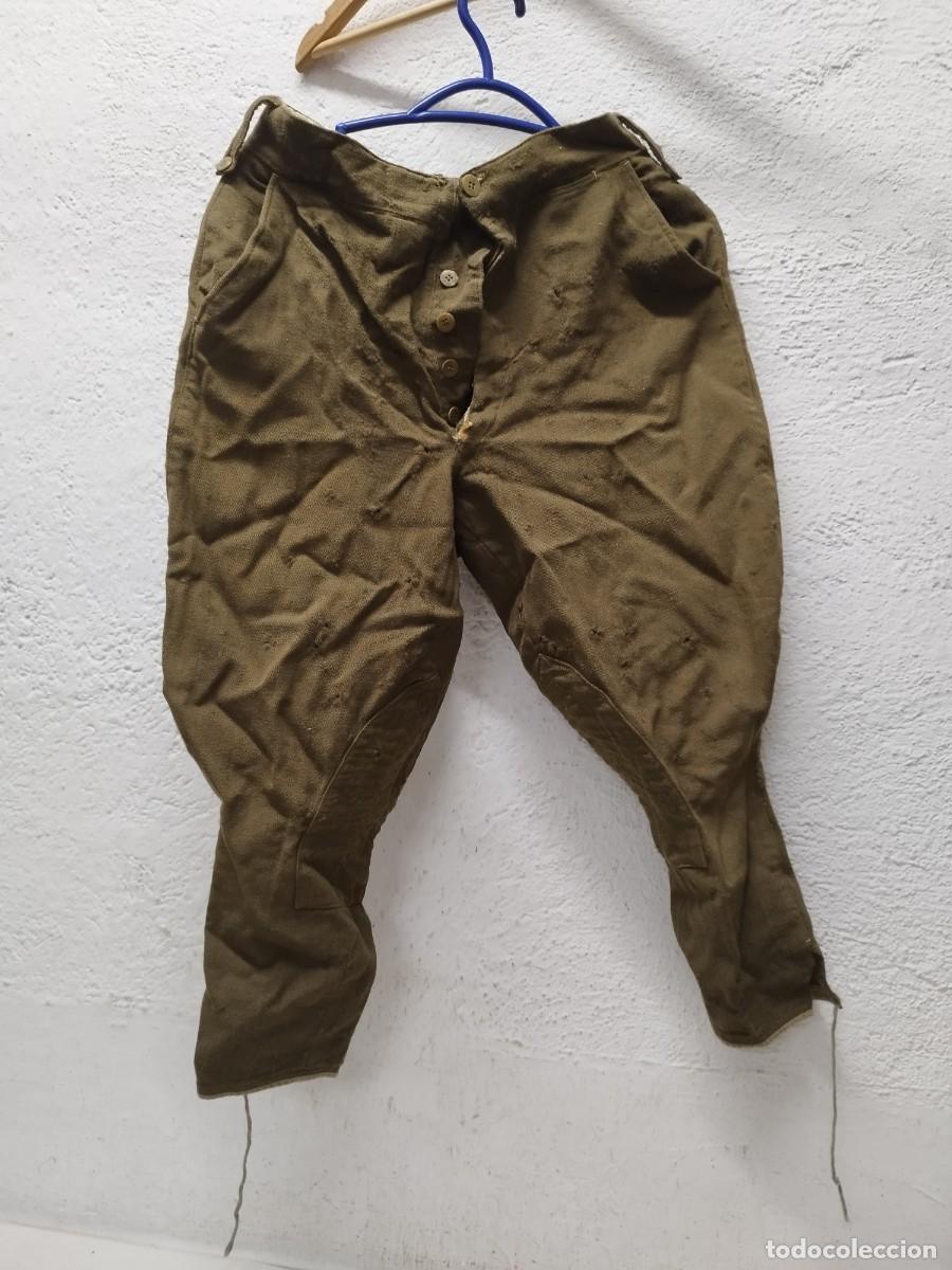 Militaria: Antiguo pantal&oacute;n militar breeches, del ejercito espa&ntilde;ol. De guerra civil.
