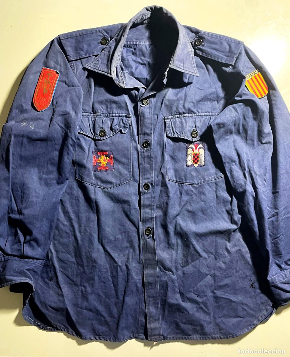 Militaria: Camisa mando OJE azul 1970 original