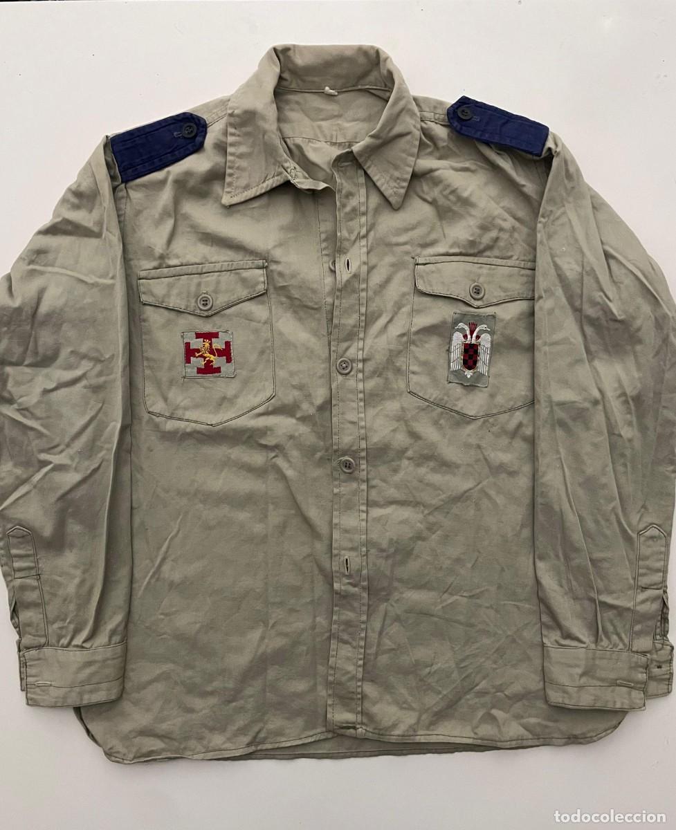 Militaria: Camisa campamento OJE beige original
