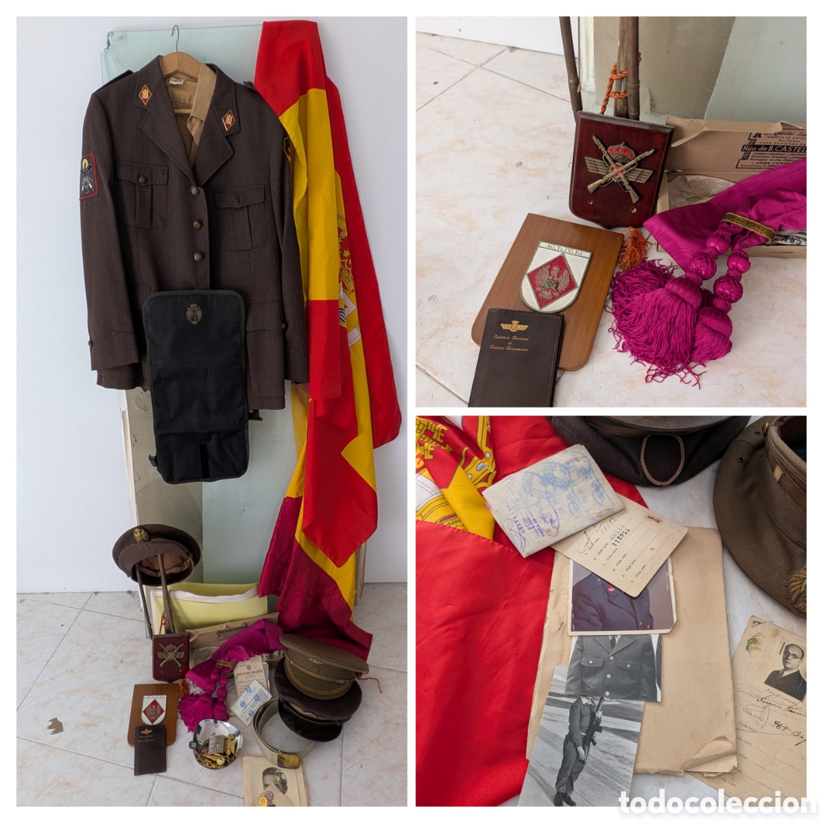 Military Antiques: LOTE MILITAR FRANCO FALANGE GORRAS COLECCI&Oacute;N