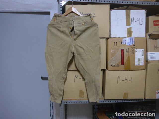 Militaria: Antiguo pantalon breches de canutillo o pana fina de caballeria, guerra civil, originales