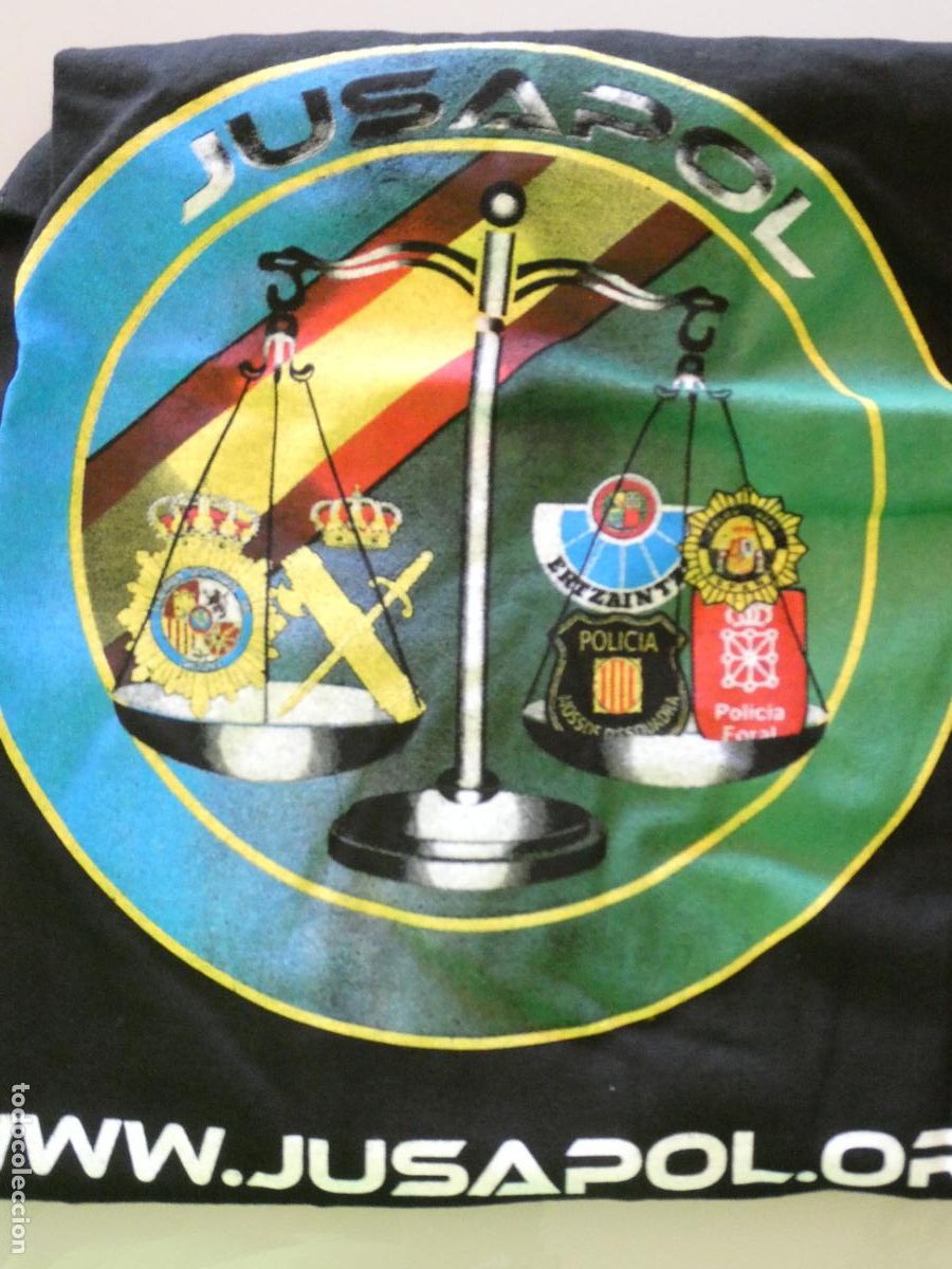 Militaria: CAMISETA POLICIAL GUARDIA CIVIL. SINDICAL, EQUIPARACI&Oacute;N SALARIAL ERTZAINTZA MOSSOS POLICIA. 150GR