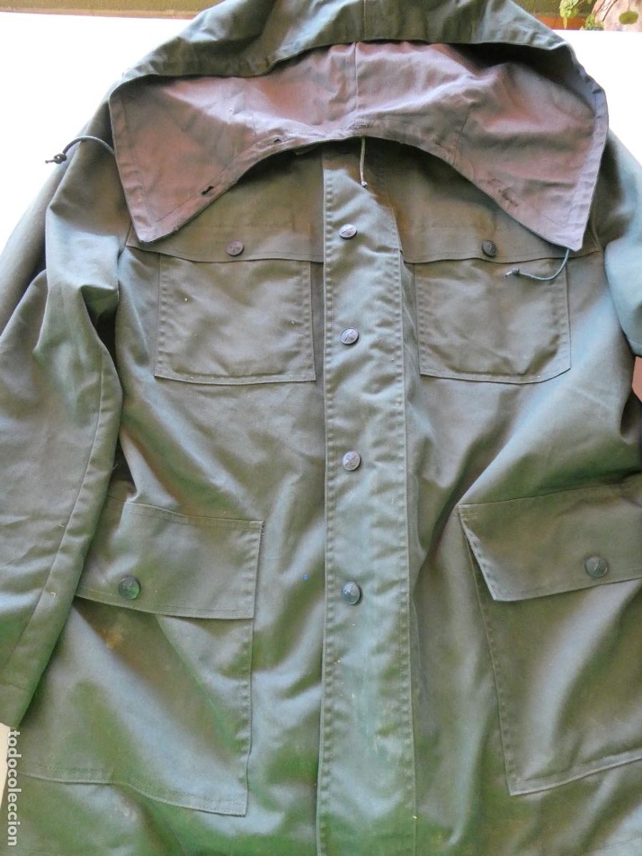 Militaria: ANTIGUO ANORAK CHAQUET&Oacute;N ABRIGO 3/4 GUARDIA CIVIL TR&Aacute;FICO A&Ntilde;OS 80 90.