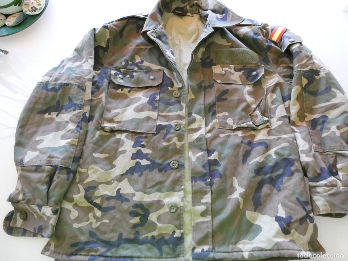 Militaria: GUERRERA CAMISOLA MILITAR MIMETIZADO CAMUFLAJE BOSCOSO. UNIFORME FRIO INVIERNO. 1C. 800GR