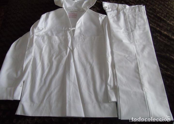 Militaria: UNIFORME MILITAR. MARINERO ARMADA MARINA ESPA&Ntilde;OLA CAMISA Y PANTAL&Oacute;N. VIRGEN CARMEN FECSA X48. 950 GR