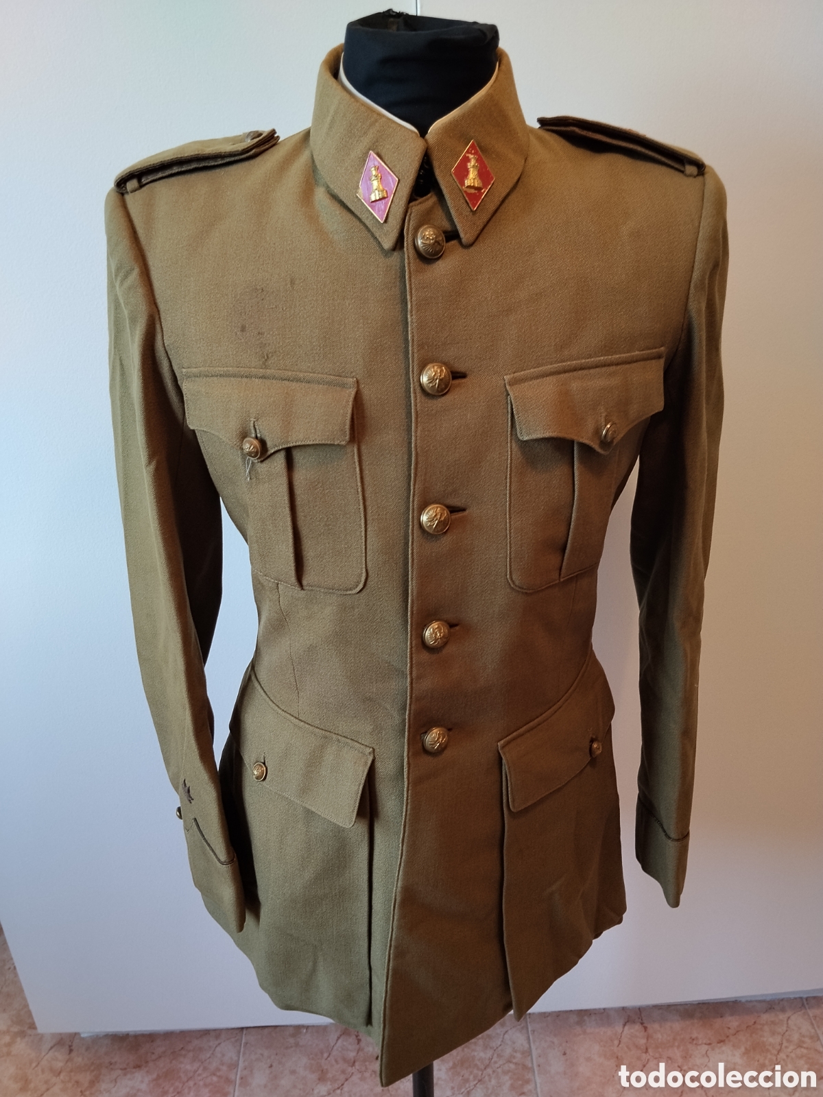 Militaria: Guerrera ej&eacute;rcito espa&ntilde;ol post guerra civil.milicias universitarias.sub oficial.alferez.
