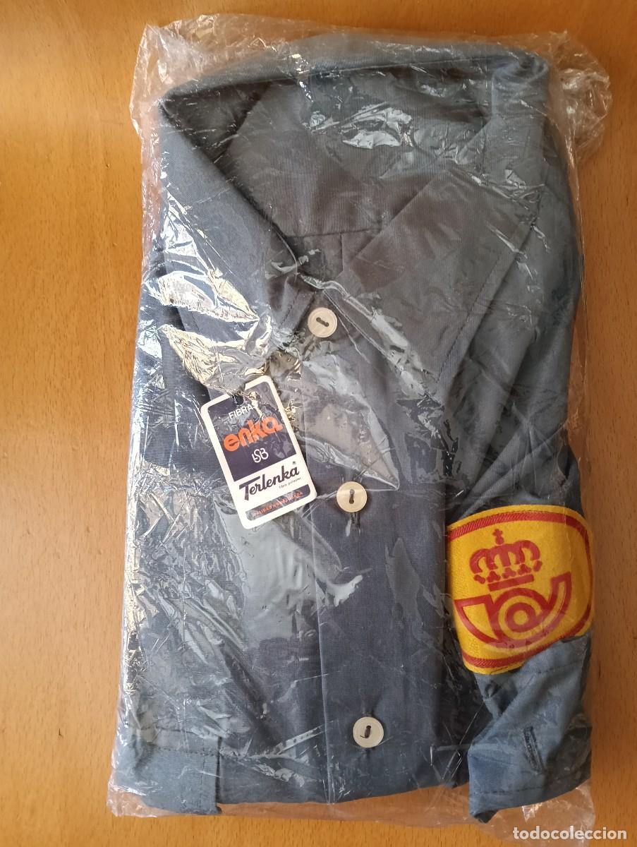 Militaria: Camisa antigua correos uniforme, totalmente nueva talla 40, Terlenka, a&ntilde;os 70 Espa&ntilde;a