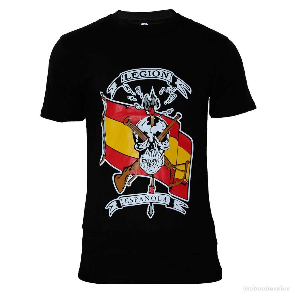 Militaria: CAMISETA IMMORTAL LEGION CALAVERA ESPA&Ntilde;A NEGRA