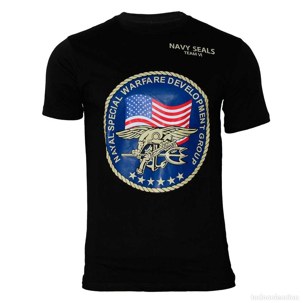 Militaria: CAMISETA IMMORTAL NAVY SEALS TEAM VII NEGRA