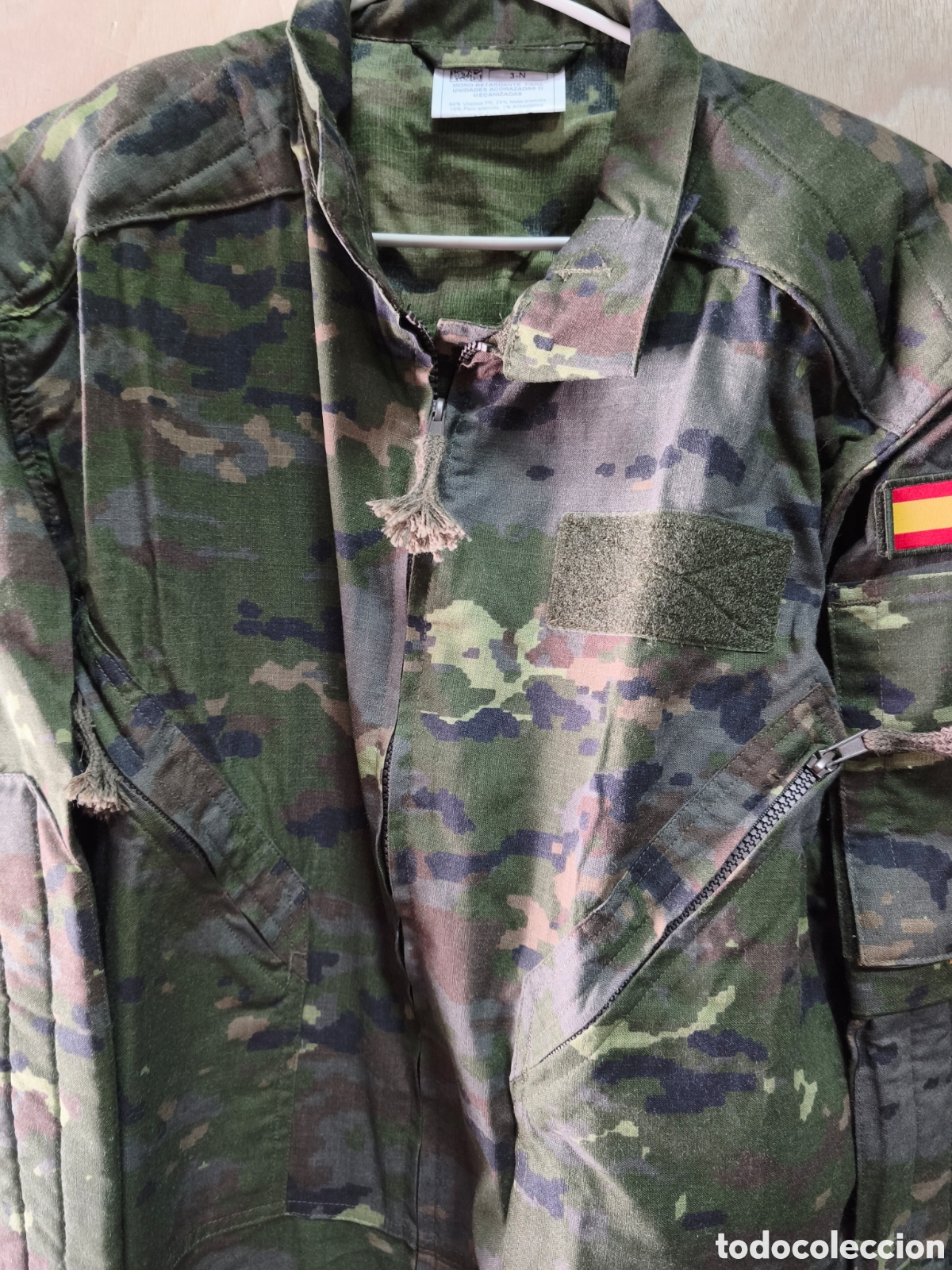 Military Antiques: MONO RETARDANTE FUERZAS ACORAZADAS PIXELADO BOSCOSO T-3N