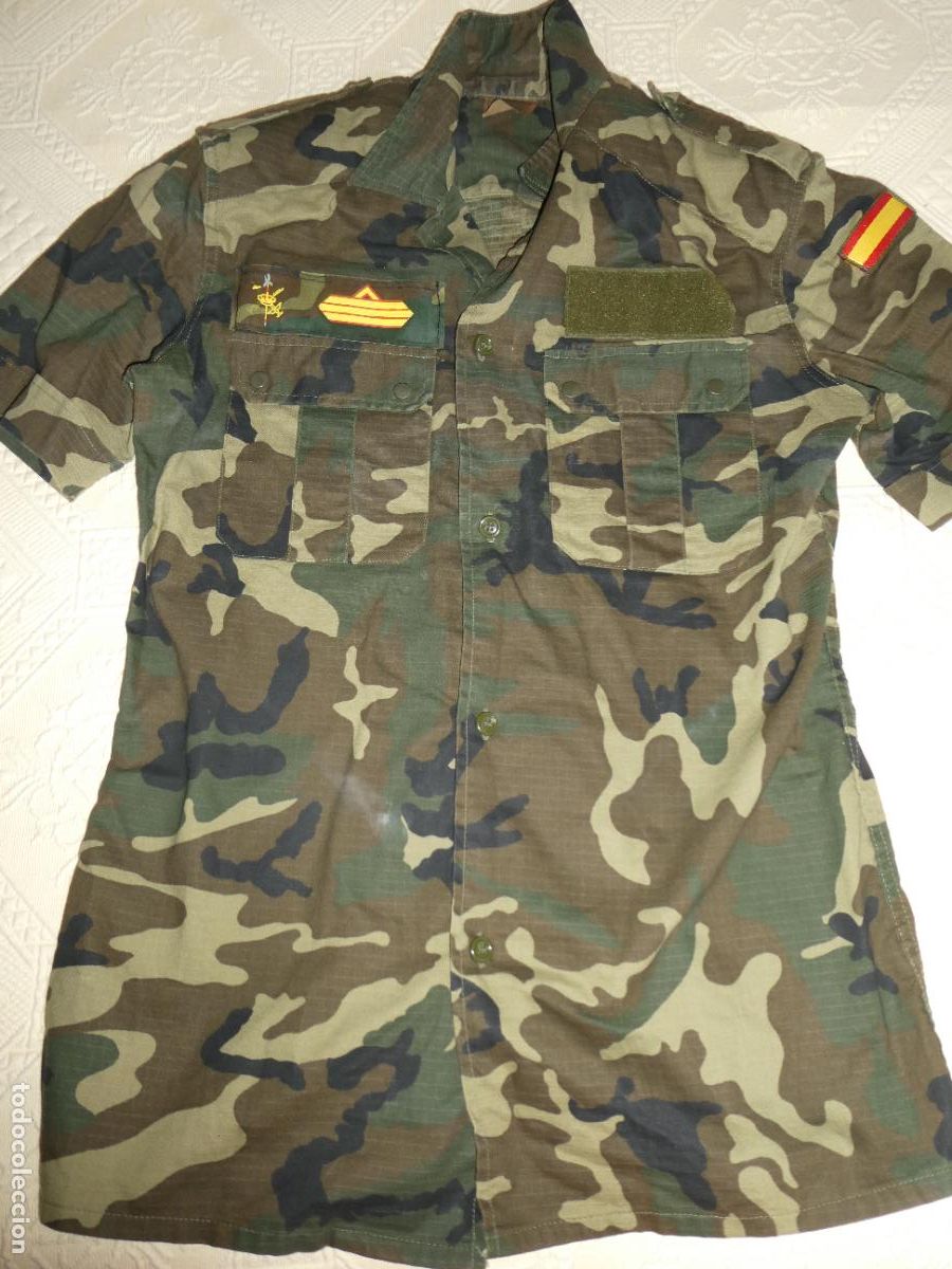 Militaria: CAMISOLA CHUPITA MILITAR LEGIONARIA. MIMETIZADO BOSCOSO CAMUFLAJE. SARGENTO MAYOR LEGI&Oacute;N. T2. 450GR