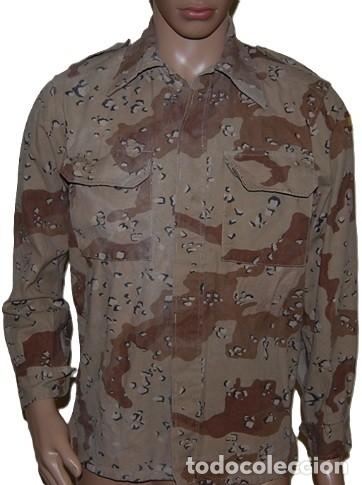 Militaria: CAMISA MIMETIZADA ARIDA/DESERTICA 5 COLORES EJERCITO ESPA&Ntilde;OL 1990 TALLA M