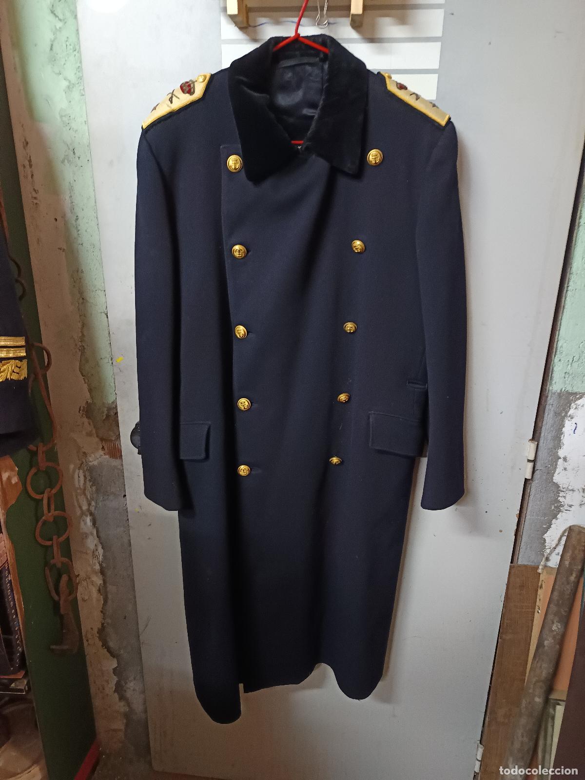 Militaria: ABRIGO GALA DE CONTRALMIRANTE O GENERAL DE BRIGADA DE LA ARMADA ESPA&Ntilde;OLA, SELOUDO PONTEVEDRA