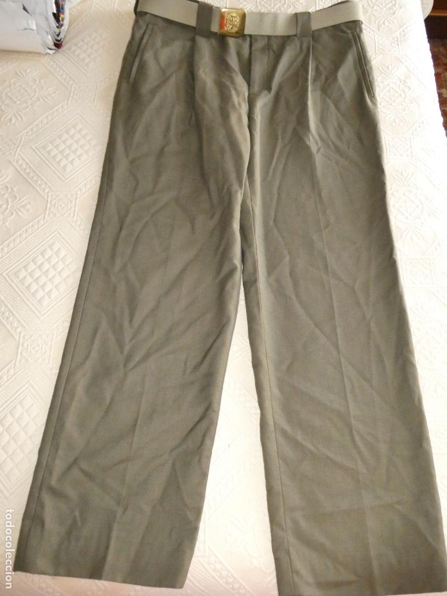 Militaria: PANTAL&Oacute;N MILITAR EJ&Eacute;RCITO DE TIERRA CON CINTUR&Oacute;N. TALLA 54 R8. 700GR