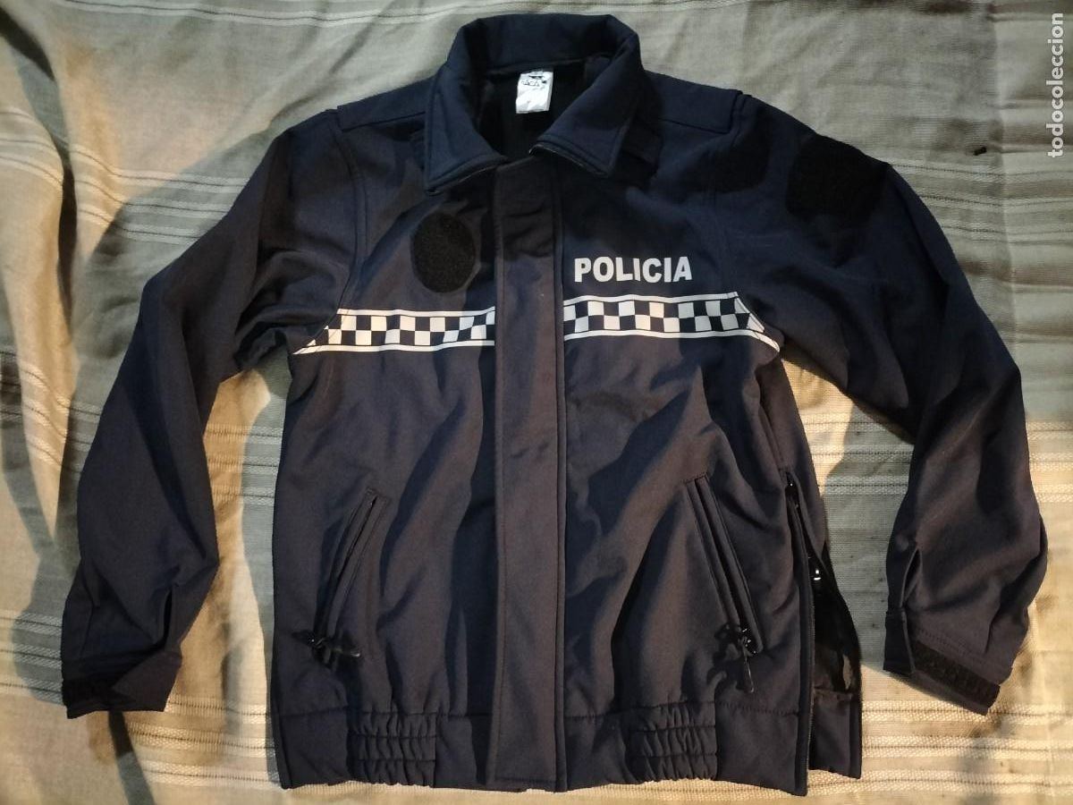 Militaria: Cazadora gen&eacute;rica polic&iacute;a local.con velcro para las placas. Talla S