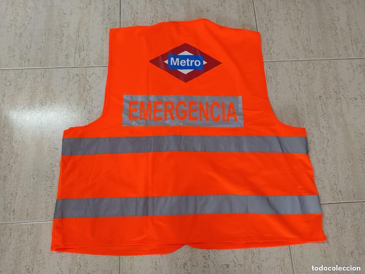 Militaria: CHALECO EMERGENCIAS METRO MADRID. TALLA XXL (Nuevo)
