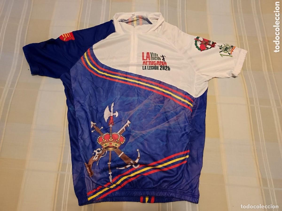 Militaria: Camisa militar ciclista maillot VIII Carrera Africana de la Legion de melilla 100 a&ntilde;os Legion XL