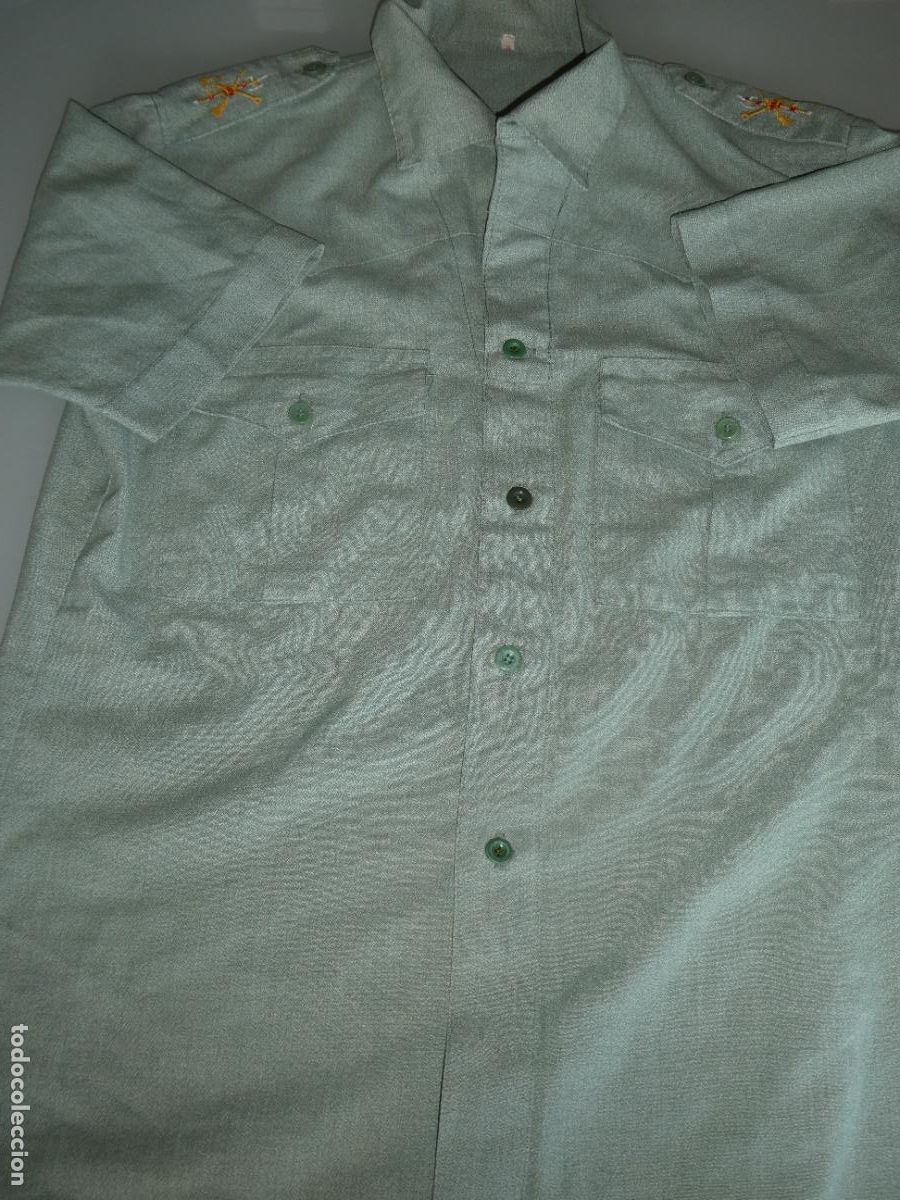 Militaria: CAMISA MILITAR LEGIONARIA SARGA. LEGI&Oacute;N ESPA&Ntilde;OLA. MANGA CORTA. TALLA 3. 300GR