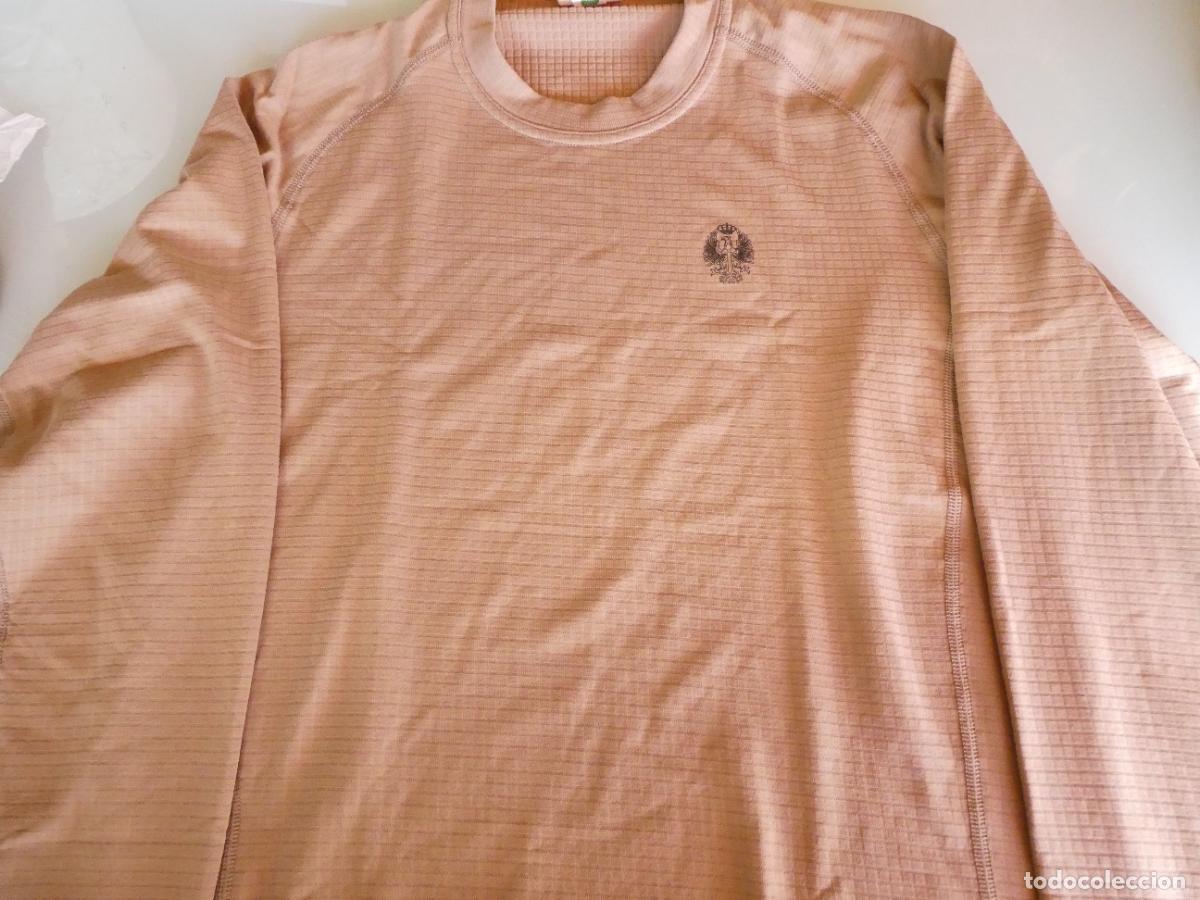 Militaria: CAMISETA T&Eacute;CNICA MILITAR EJ&Eacute;RCITO ESPA&Ntilde;OL. MANGA LARGA TALLA M. NUEVO. 200GR