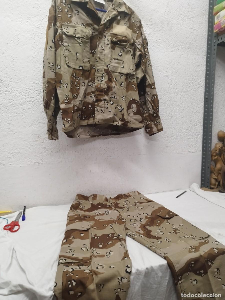 Militaria: Uniforme de campa&ntilde;a arido. Del ejercito espa&ntilde;ol talla SP. Militar, completo. Pantalon y guerrera.
