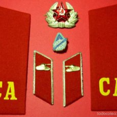 Militaria: URSS - CCCP - LOTE DISTINTIVOS UNIFORME - SOLDADO - UNIDADES ACORAZADAS - GUERRA FRIA - ORIGINAL