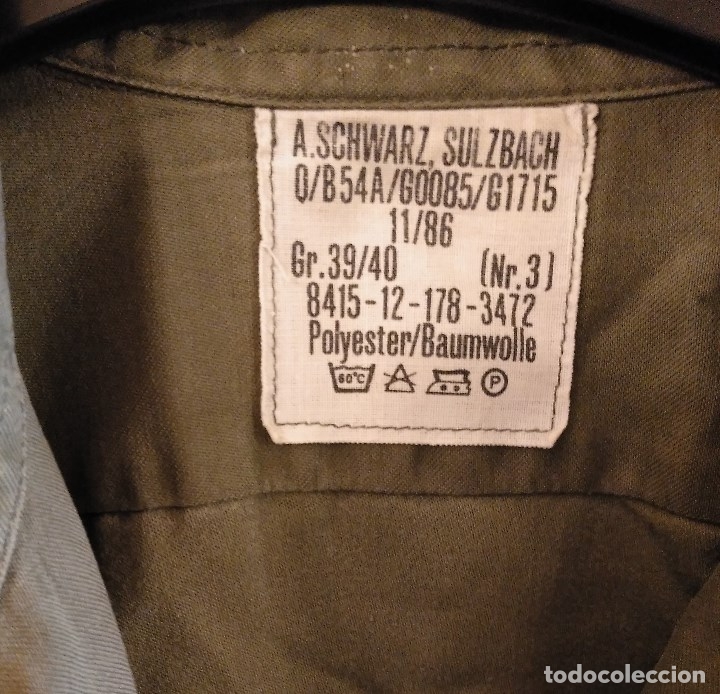 Militaria: CAMISA DEL EJ&Eacute;RCITO ALEM&Aacute;N. - Foto 3