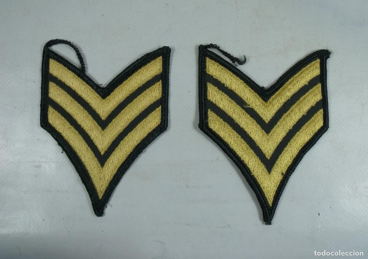 Militaria: PARCHE GALON GALONES DIVISAS SARGENTO USA NORTEAMERICANO ANTERIOR A 1967 CORTADO USADO EN VIETNAM -2