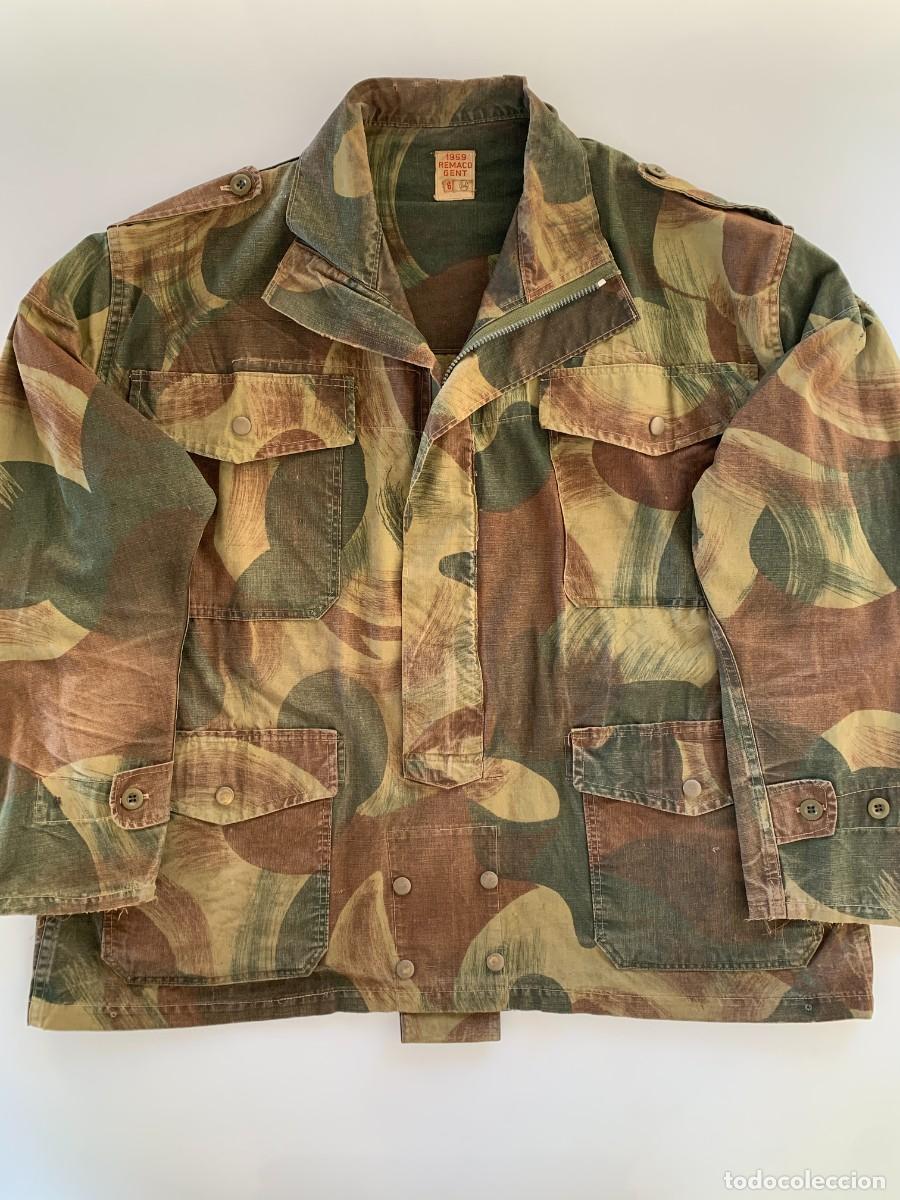 Militaria: Chaqueta Para Smock Camuflaje Moon Balls Comando Paracaidista Belga Ej&eacute;rcito B&eacute;lgica VTG 50s