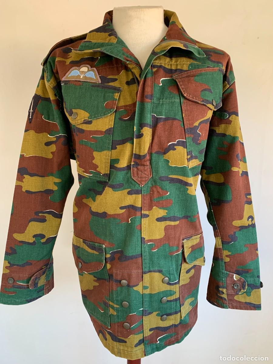 Militaria: Chaqueta Belga Camuflaje Jigsaw Commando Paracaidista Fuerzas Especiales Ej&eacute;rcito B&eacute;lgica VTG 80s