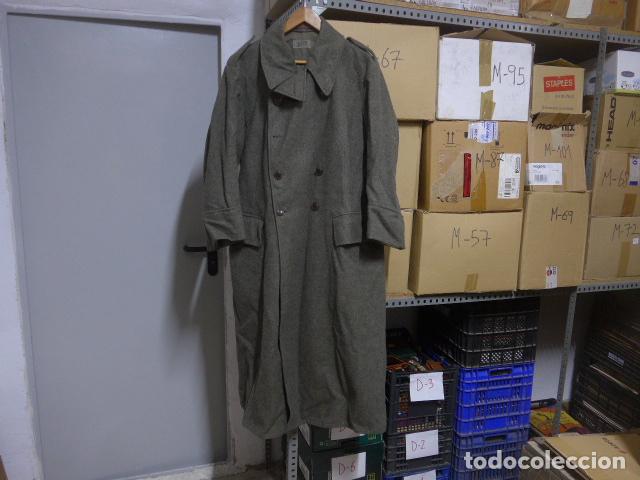 Militaria: Antiguo abrigo militar gris sueco, original, Suecia.