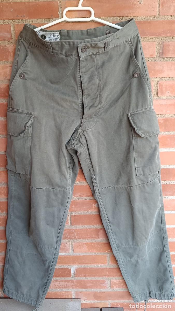 Militaria: Pantal&oacute;n militar franc&eacute;s vintage 1976 - Ej&eacute;rcito Francia - Talla M - Verde oliva