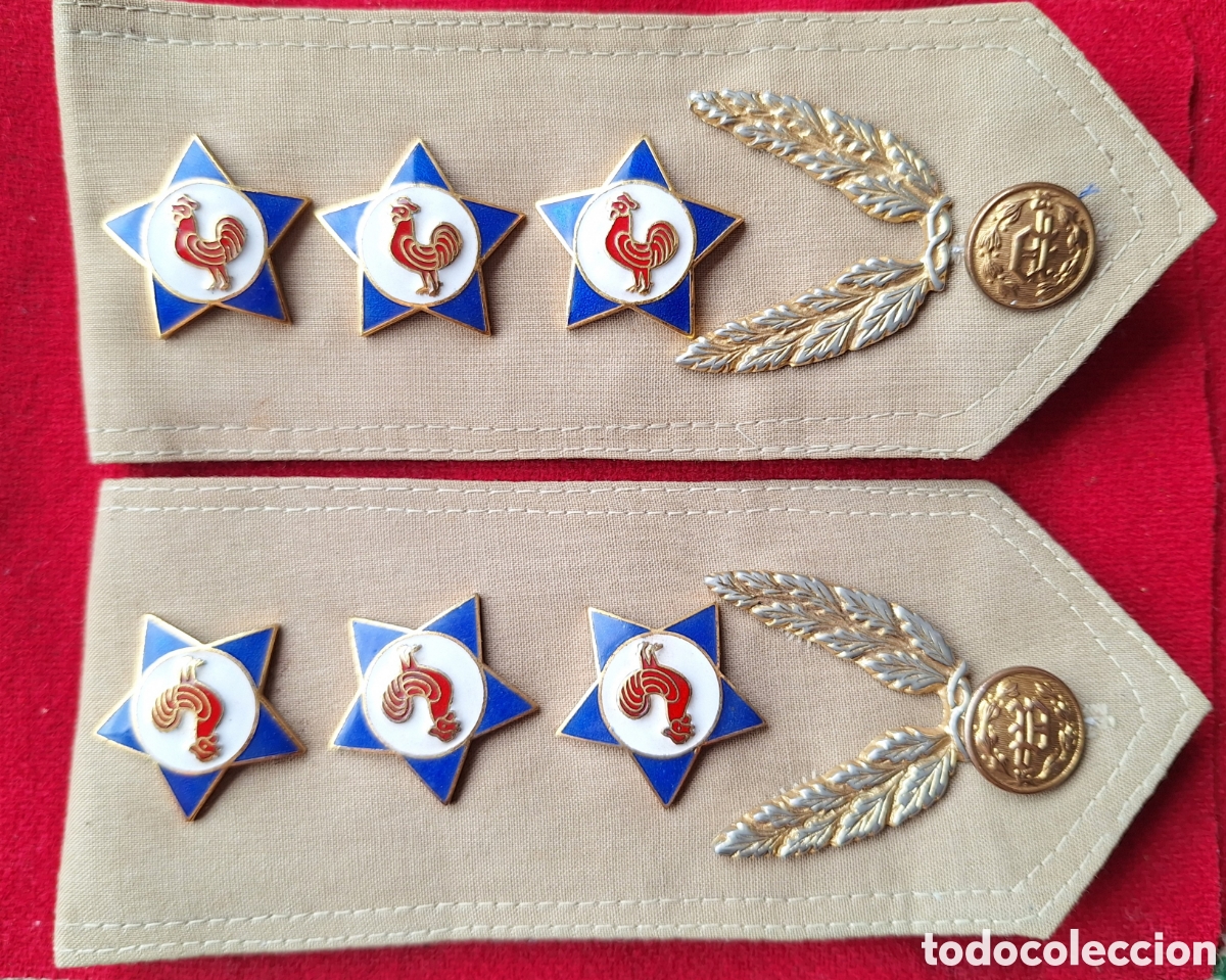 Militaria: ALFREDO STROESSNER ERA PARAGUAYAN GENERAL DAILY UNIFORM EPPAULETTES SHOULDERBOARDS CHARRETERAS