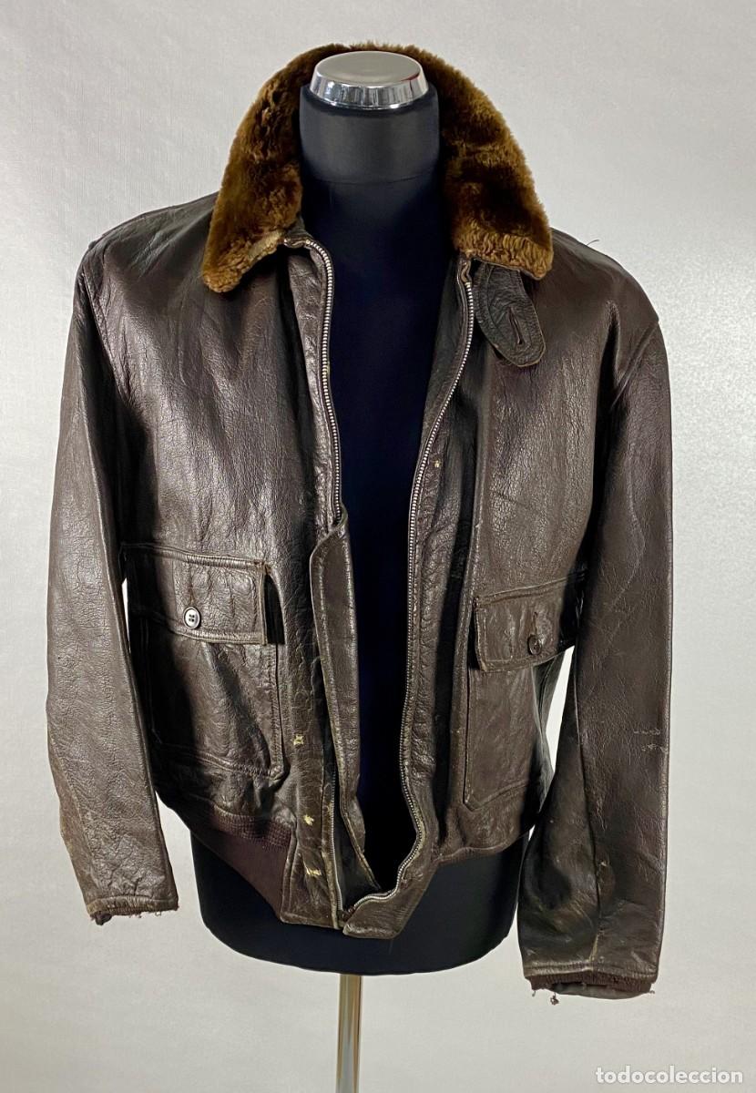 Militaria: USN FLICHT JACKET INTERMEDIATE G1 Chaqueta de Piloto en cuero USA &rdquo;Flicht Jacket Intermediate G1 ORI
