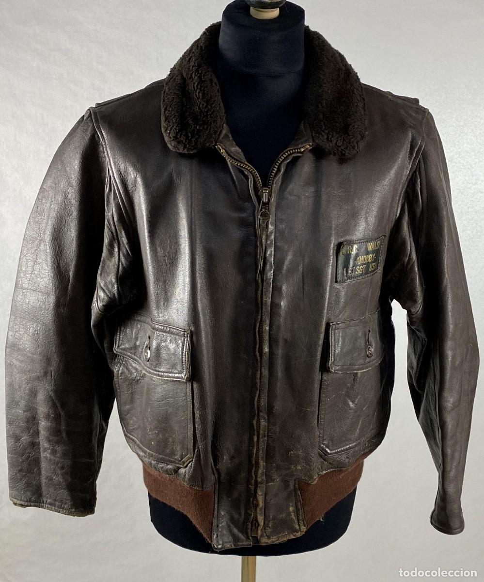 Militaria: USMC FLICHT JACKET INTERMEDIATE G1 USN VIETNAM PERSONALIZADA RC WALSH KNOBBY