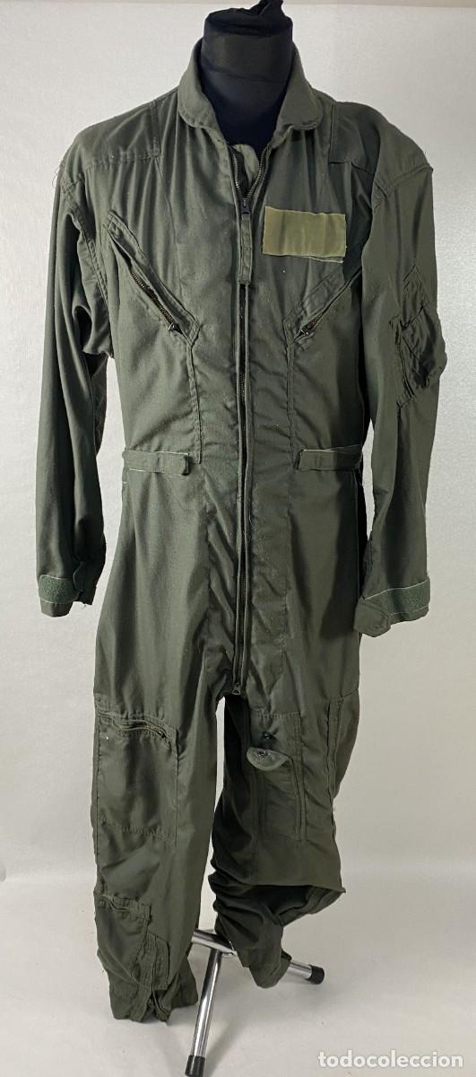 Militaria: COVERAL FLYING MENS CWU27P SAGE GREEN 1970 VIETNAM Mono de vuelo Militar USA ORIGINAL